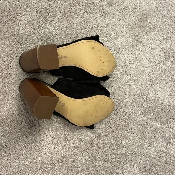 Sam Edelman Women’s Yumi Black Suede Heel Shoes - Picture 8 of 10